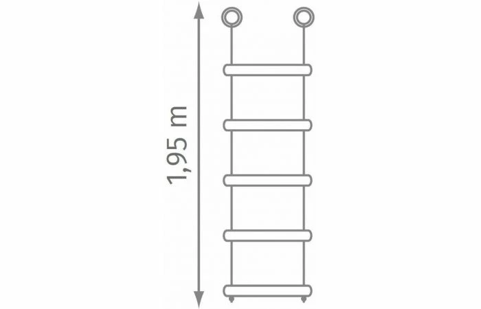 KBT Touwladder 5 Sporten PH 195cm 4 KBT Touwladder 5 Sporten PH 195cm - Afbeelding 2