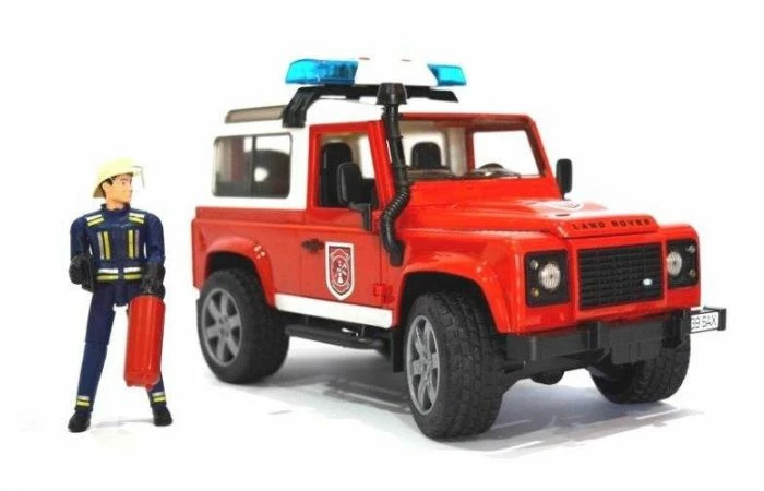 Bruder 2596 Land Rover Brandweerauto Met Speelfiguur 4 Bruder 2596 Land Rover Brandweerauto Met Speelfiguur - Afbeelding 2