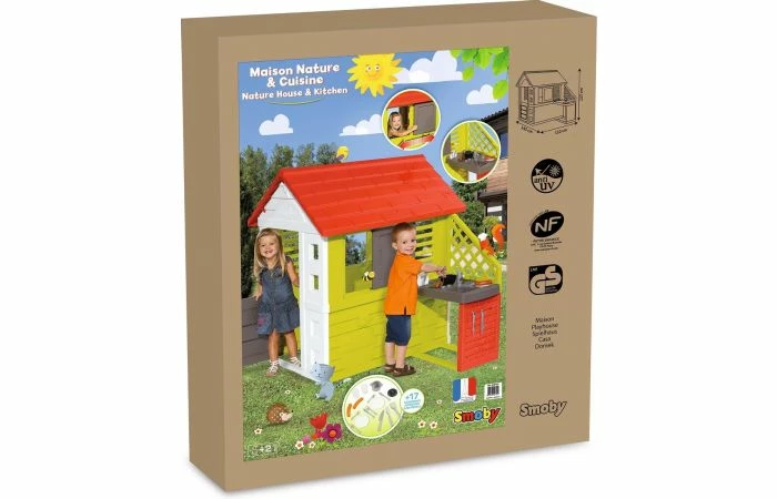 Smoby Nature Speelhuis Met Keuken 4 Smoby Nature Speelhuis Met Keuken - Afbeelding 2