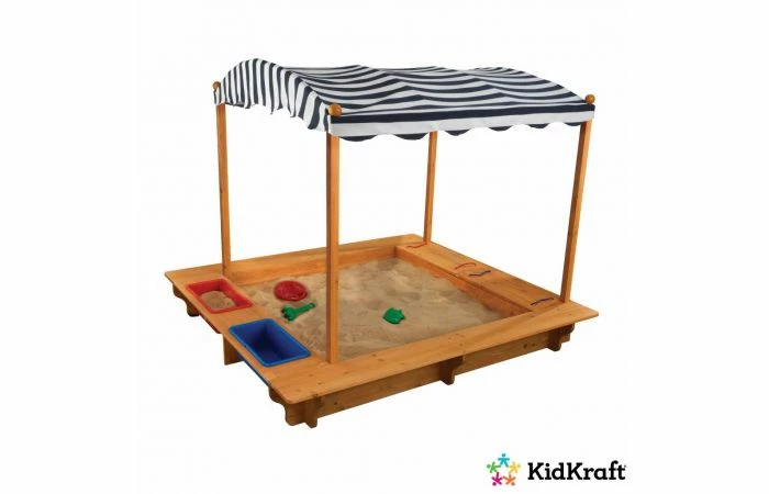 KidKraft Zandbak Met Zonnedak Voor Buiten - Marineblauw En Wit 11 KidKraft Zandbak Met Zonnedak Voor Buiten - Marineblauw En Wit - Afbeelding 9