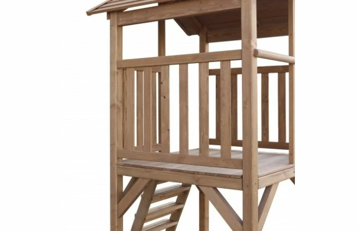 Beach Tower Speeltoren Met Summer Nestschommel Bruin Blauwe Glijbaan 5 Beach Tower Speeltoren Met Summer Nestschommel Bruin Blauwe Glijbaan - Afbeelding 3