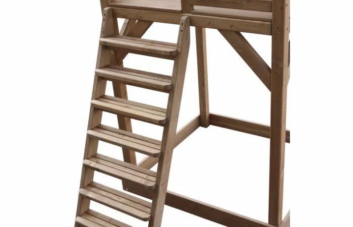 Beach Tower Speeltoren Met Summer Nestschommel Bruin Blauwe Glijbaan 6 Beach Tower Speeltoren Met Summer Nestschommel Bruin Blauwe Glijbaan - Afbeelding 4