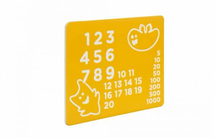 KBT HDPE Speelpaneel 'nummers' - Geel 3 KBT HDPE Speelpaneel 'nummers' - Geel