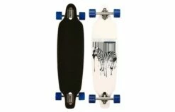 NIJDAM Black Dragon Longboard 36' Drop-through Jungle Fever Blauw