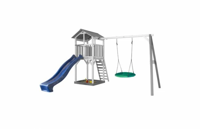 Axi Beach Tower Met Summer Nestschommel (grijs/wit) 3 Axi Beach Tower Met Summer Nestschommel (grijs/wit)