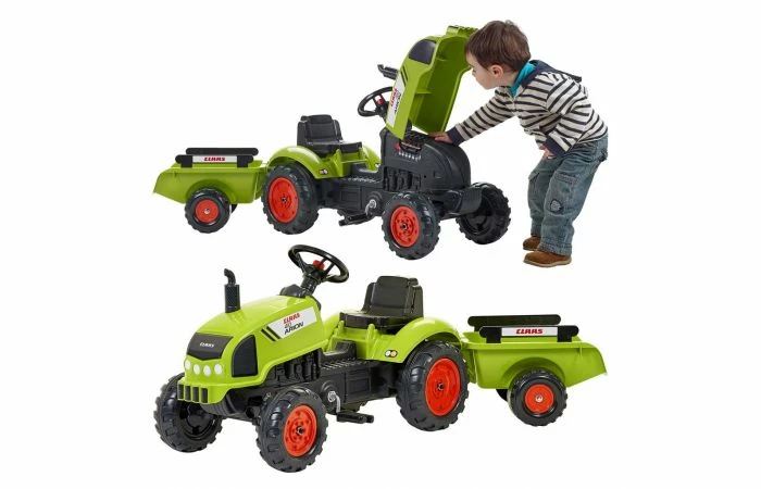 Falk Claas Arion 410 Traptractor Met Aanhanger Groen 5 Falk Claas Arion 410 Traptractor Met Aanhanger Groen - Afbeelding 4
