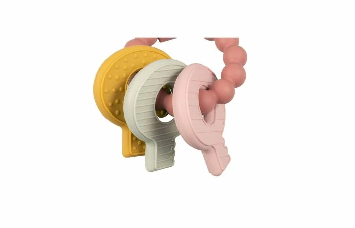 Little Dutch Sleutelbos Bijtspeeltje Roze 4 Little Dutch Sleutelbos Bijtspeeltje Roze - Afbeelding 2