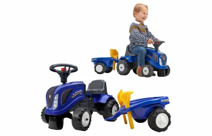 Falk New Holland Looptractor Set Blauw 1 / 3 Jaar 5 Falk New Holland Looptractor Set Blauw 1 / 3 Jaar - Afbeelding 3