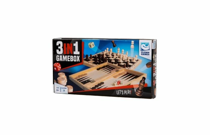 3-In-1 Spellendoos Hout 4 3-In-1 Spellendoos Hout - Afbeelding 2