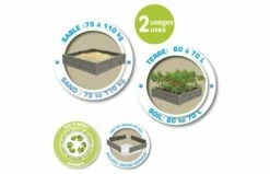 Smoby 2-in-1 Square Garden Zandbak En Plantenbed -OUTDOOR SPEELGOED Winkel 20564002 4