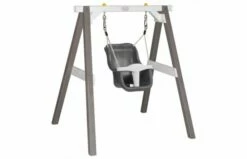 AXI Baby Schommel Grijs/wit Met Zitje Grijs/wit