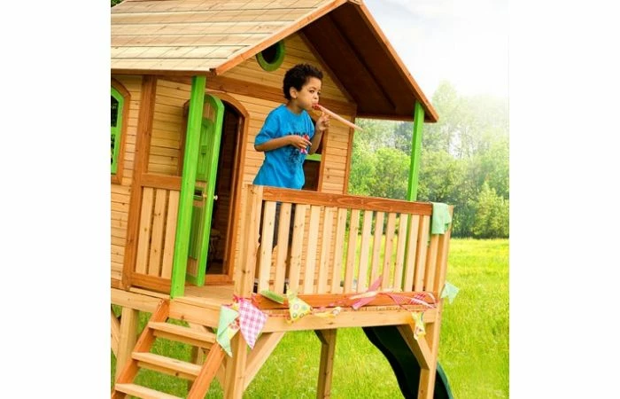 Axi Sophie Speelhuis Bruin/groen - Groene Glijbaan 3 Axi Sophie Speelhuis Bruin/groen - Groene Glijbaan