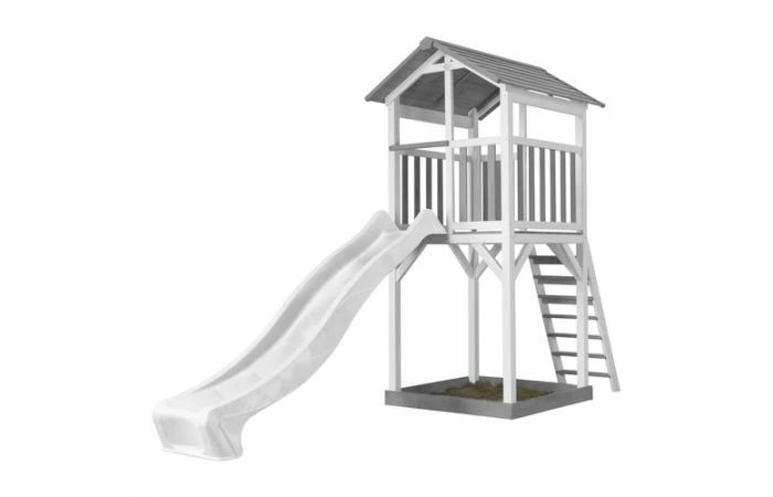 AXI Beach Tower Speeltoren Grijs/wit Met Glijbaan 8 AXI Beach Tower Speeltoren Grijs/wit Met Glijbaan - Afbeelding 6