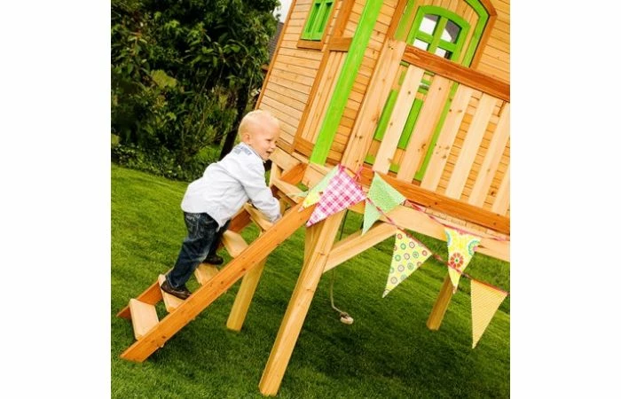 Axi Sophie Speelhuis Bruin/groen - Groene Glijbaan 5 Axi Sophie Speelhuis Bruin/groen - Groene Glijbaan - Afbeelding 3