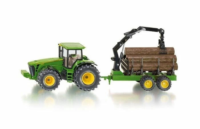 Siku 1954 John Deere Met Aanhanger Houttransport 1:50 3 Siku 1954 John Deere Met Aanhanger Houttransport 1:50