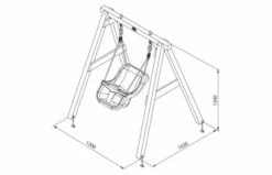 AXI Baby Schommel Grijs/wit Met Zitje Grijs/wit -OUTDOOR SPEELGOED Winkel 23 8