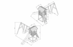 Beach Tower Speeltoren Met Roxy Nestschommel Bruin - Blauwe Glijbaan -OUTDOOR SPEELGOED Winkel 25 7