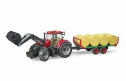 Bruder 3198 Case IH Optum 3 CVX Met Voorlader, Balenwagen -OUTDOOR SPEELGOED Winkel 3198