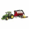 Bruder 3154 John Deere 7R 350 Met Aanhanger En 4 Boomstammen -OUTDOOR SPEELGOED Winkel 348 3154 1
