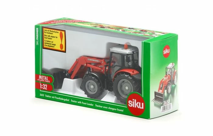 Siku 3653 Massey Ferguson Met Voorlader 5 Siku 3653 Massey Ferguson Met Voorlader - Afbeelding 3