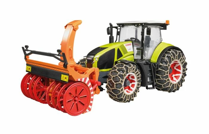 Bruder 3017 Claas Axion 95 Met Sneeuwkettingen En Sneeuwblazer 3 Bruder 3017 Claas Axion 95 Met Sneeuwkettingen En Sneeuwblazer