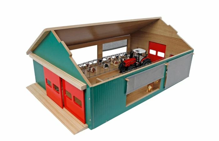 Kids Globe 426128 Open Stal Met Windbreekgaas 3 Kids Globe 426128 Open Stal Met Windbreekgaas