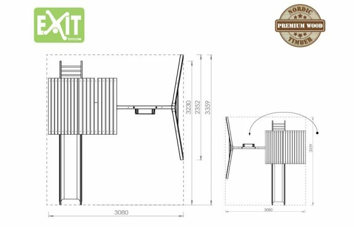 EXIT Aksent Speeltoren Met Aanbouwschommel (1 Schommel) 4 EXIT Aksent Speeltoren Met Aanbouwschommel (1 Schommel) - Afbeelding 2