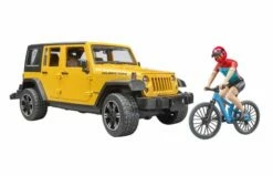 Bruder 2543 Jeep Wrangler Rubicon Unlimited Met Mountainbike En Fietser