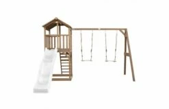 Beach Tower Speeltoren Met Dubbele Schommel Bruin Witte Glijbaan 11 Beach Tower Speeltoren Met Dubbele Schommel Bruin Witte Glijbaan -OUTDOOR SPEELGOED Winkel 52 3