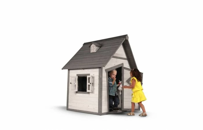 Axi Cabin Speelhuis Grijs/wit 8 Axi Cabin Speelhuis Grijs/wit - Afbeelding 6