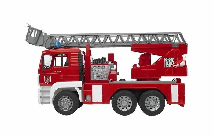 Bruder 2771 MAN Brandweerwagen Met Ladder En Waterpomp 4 Bruder 2771 MAN Brandweerwagen Met Ladder En Waterpomp - Afbeelding 2
