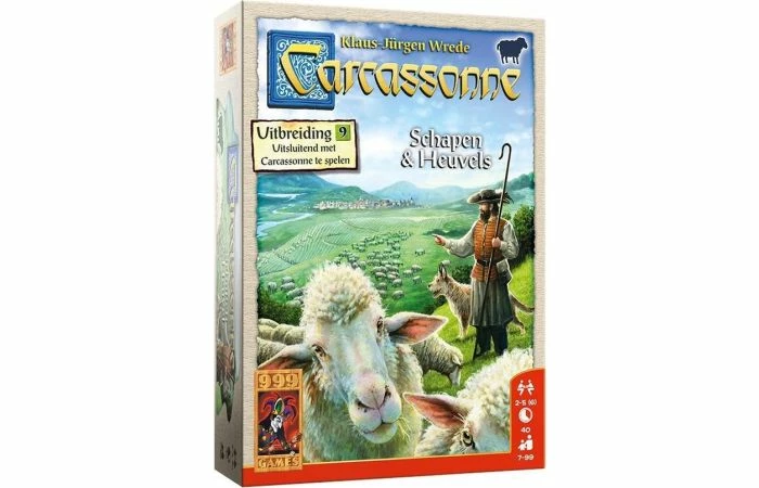 999 Games Carcassonne Schapen & Heuvels Uitbreiding 3 999 Games Carcassonne Schapen & Heuvels Uitbreiding
