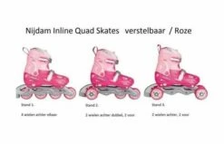 NIJDAM Inline Skates Quad Roze