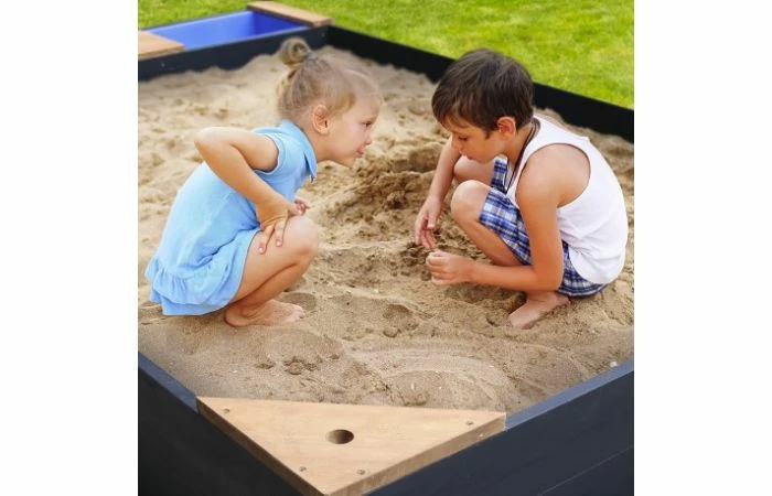 AXI Kelly Zandbak Met Waterbakken En Bankje Antraciet/bruin 5 AXI Kelly Zandbak Met Waterbakken En Bankje Antraciet/bruin - Afbeelding 3