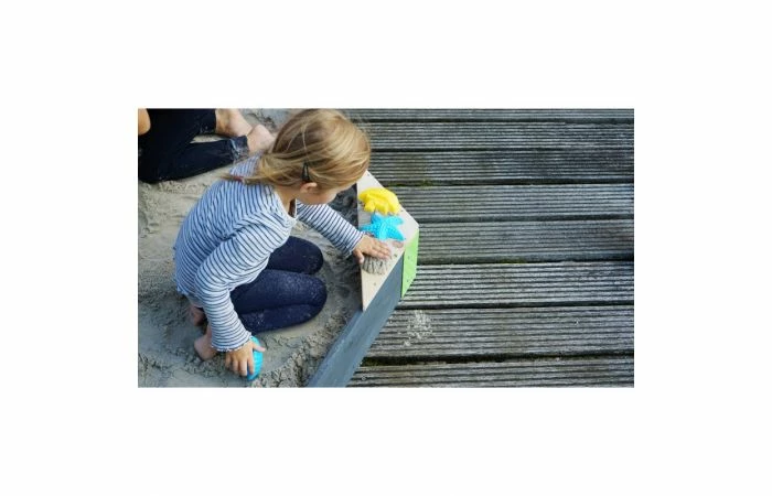 EXIT Aksent Houten Zandbak Zeshoek 160x140cm 6 EXIT Aksent Houten Zandbak Zeshoek 160x140cm - Afbeelding 4