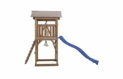 Beach Tower Speeltoren Met Dubbele Schommel Bruin Blauwe Glijbaan -OUTDOOR SPEELGOED Winkel 5 10