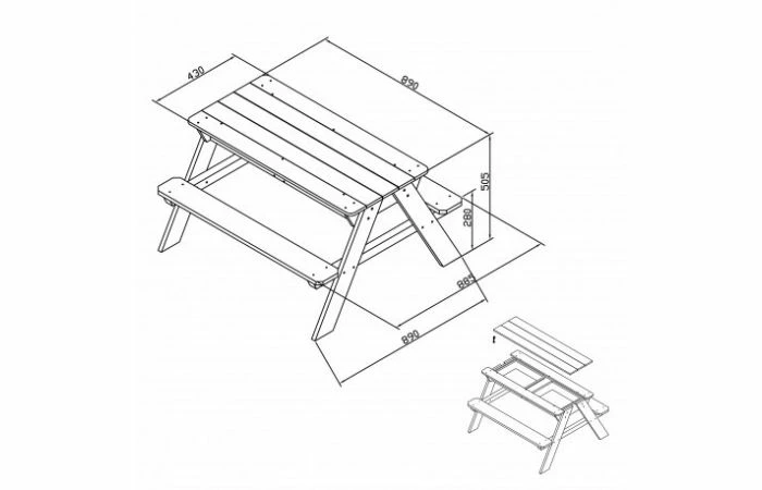 Sunny Dave Zand & Water Picknicktafel 5 Sunny Dave Zand & Water Picknicktafel - Afbeelding 3