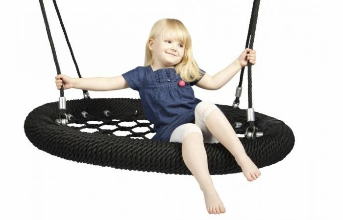 KBT Nestschommel 'oval Pro' - D: 1000 Mm - Zwart/zwart/zwart 6 KBT Nestschommel 'oval Pro' - D: 1000 Mm - Zwart/zwart/zwart - Afbeelding 4