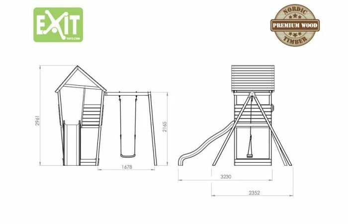 EXIT Aksent Speeltoren Met Aanbouwschommel (1 Schommel) 5 EXIT Aksent Speeltoren Met Aanbouwschommel (1 Schommel) - Afbeelding 3