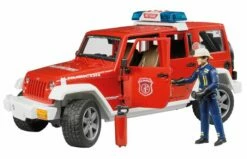Bruder 2528 Jeep Wrangler Brandweer + Speelfiguur