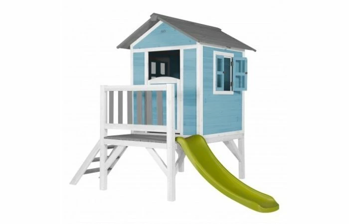 AXI Lodge XL Speelhuis Caribisch Blauw Met Glijbaan 5 AXI Lodge XL Speelhuis Caribisch Blauw Met Glijbaan - Afbeelding 3