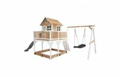 AXI Speelhuis Liam Met Roxy Nestschommel (bruin/wit) -OUTDOOR SPEELGOED Winkel 69dadaeabbe5fc34c25f92fe0e62d4e407b73a7eb69e36e029a3e82c79dae45b