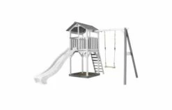 AXI Beach Tower Speeltoren Met Enkele Schommel Grijs/wit Met Glijbaan -OUTDOOR SPEELGOED Winkel 6f740fc16be361eaa17731c7a57c4878ac4b234177a25bbb1a88367b39209b75