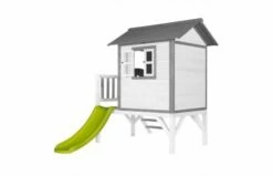 AXI Lodge XL Speelhuis Klassiek Met Glijbaan (grijs/wit) -OUTDOOR SPEELGOED Winkel 73 5 1