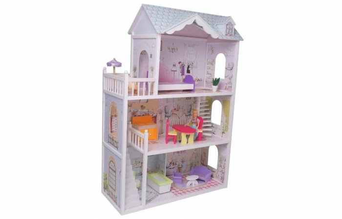 Poppenhuis Met Meubelset (13-delig) 3 Poppenhuis Met Meubelset (13-delig)