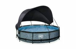 EXIT Zwembad ø360x76cm Met Schaduwdoek En Filterpomp