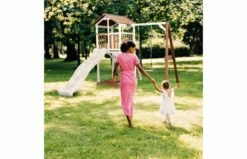 AXI Beach Tower Speeltoren Met Enkele Schommel Bruin/wit -OUTDOOR SPEELGOED Winkel 8717973939245.ia .01 1920x1920