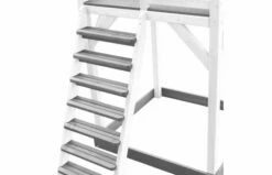 AXI Beach Tower Speeltoren Met Enkele Schommel Grijs/wit Met Glijbaan -OUTDOOR SPEELGOED Winkel 8720365060335.iwb .05 1920x1920