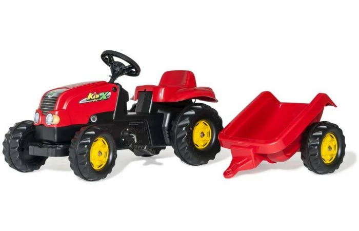 Rolly Toys RollyKid-X TrapTractor Met Aanhanger Rood 3 Rolly Toys RollyKid-X TrapTractor Met Aanhanger Rood