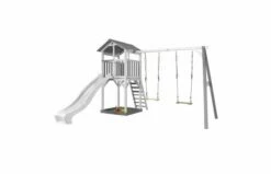 Axi Beach Tower Met Dubbele Schommel (grijs/wit) -OUTDOOR SPEELGOED Winkel 93aa371e7325f07426879132a318d6b4e80529c8a82f444e526d3e7ceee06540